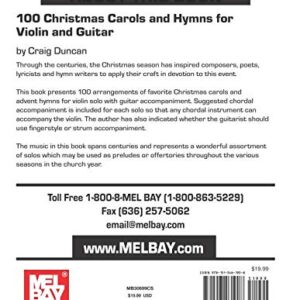 100 Christmas Carols and Hymns for Violin and Guitar: with Suggested Chordal Accompaniment