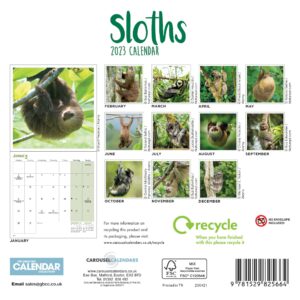 2023 Sloths Mini Calendar