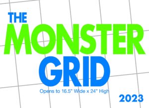 2023 monster grid large format wall calendar