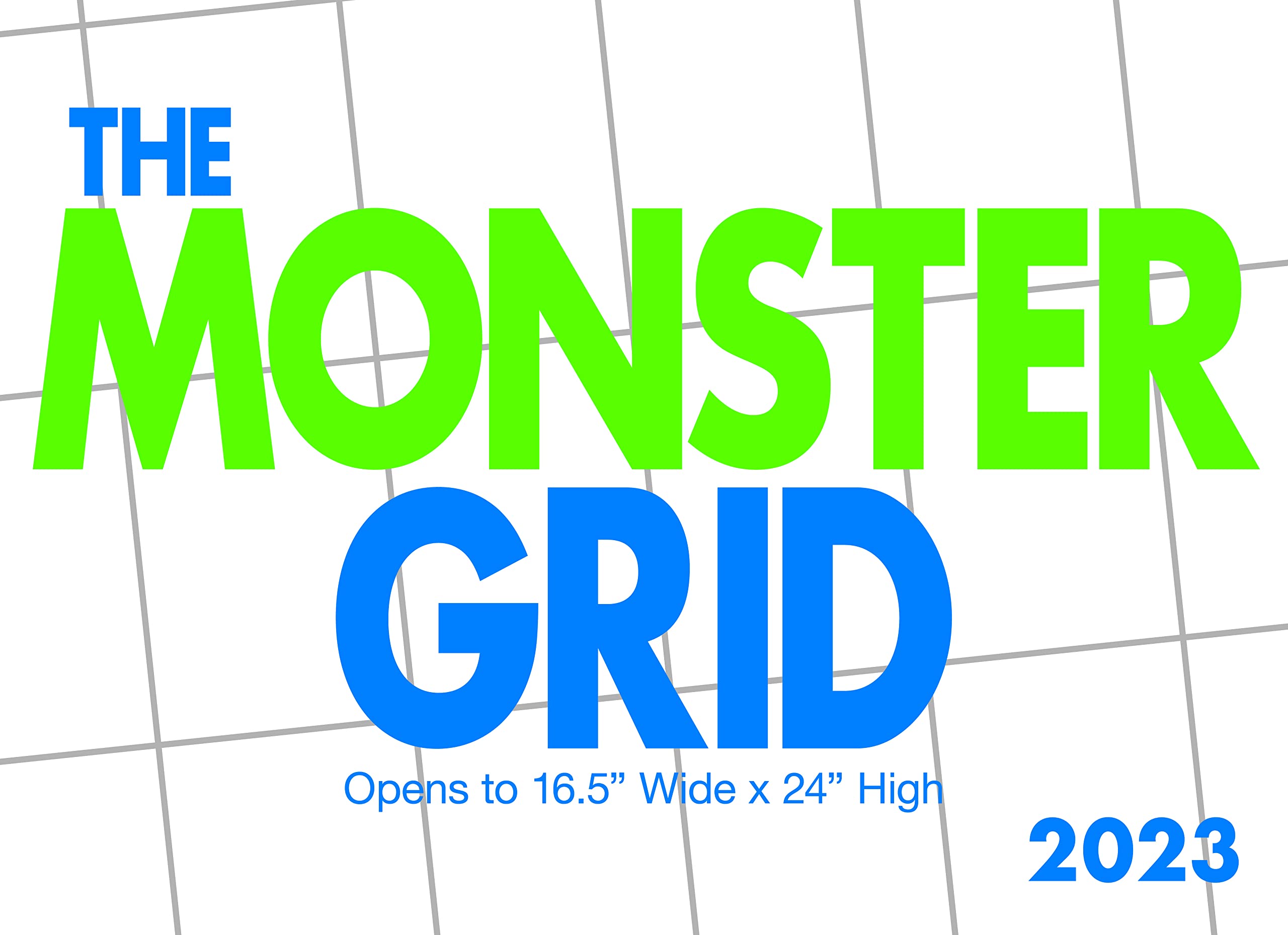 2023 Monster Grid Large Format Wall Calendar