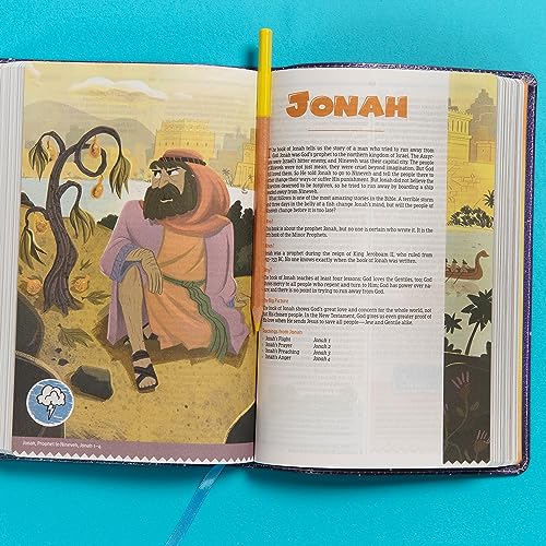 CSB One Big Story Bible, Galaxy LeatherTouch, Red Letter, Presentation Page, Study Helps for Children, Christ Connections, Memory Verses, Full-Color Maps, Easy-to-Read Bible Serif Type