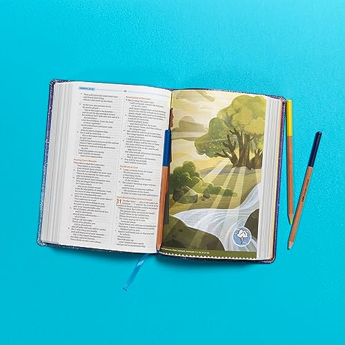 CSB One Big Story Bible, Galaxy LeatherTouch, Red Letter, Presentation Page, Study Helps for Children, Christ Connections, Memory Verses, Full-Color Maps, Easy-to-Read Bible Serif Type