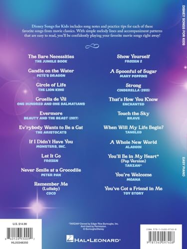 Disney Songs for Kids - Easy Piano Songbook