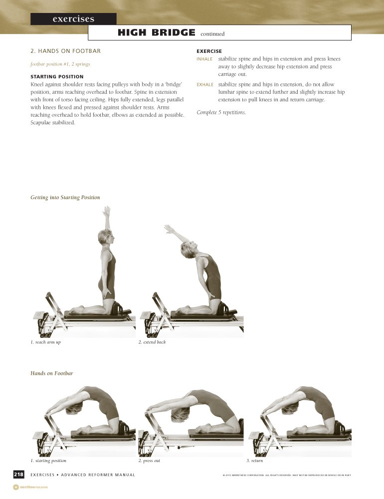 STOTT PILATES Manual - Advanced Reformer, 2nd Edition