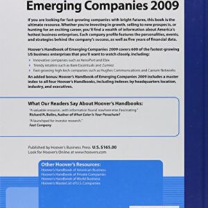 Hoover's Handbook of Emerging Companies 2009