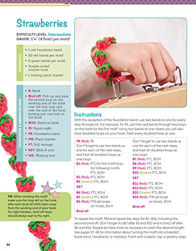 Hooked on Rubber Band Jewelry: 12 Off-the-Loom Designs for Bracelets, Necklaces, and Other Accessories (Design Originals) Easy Step-by-Step Instructions, Photos, & Diagrams, with No Loom Required