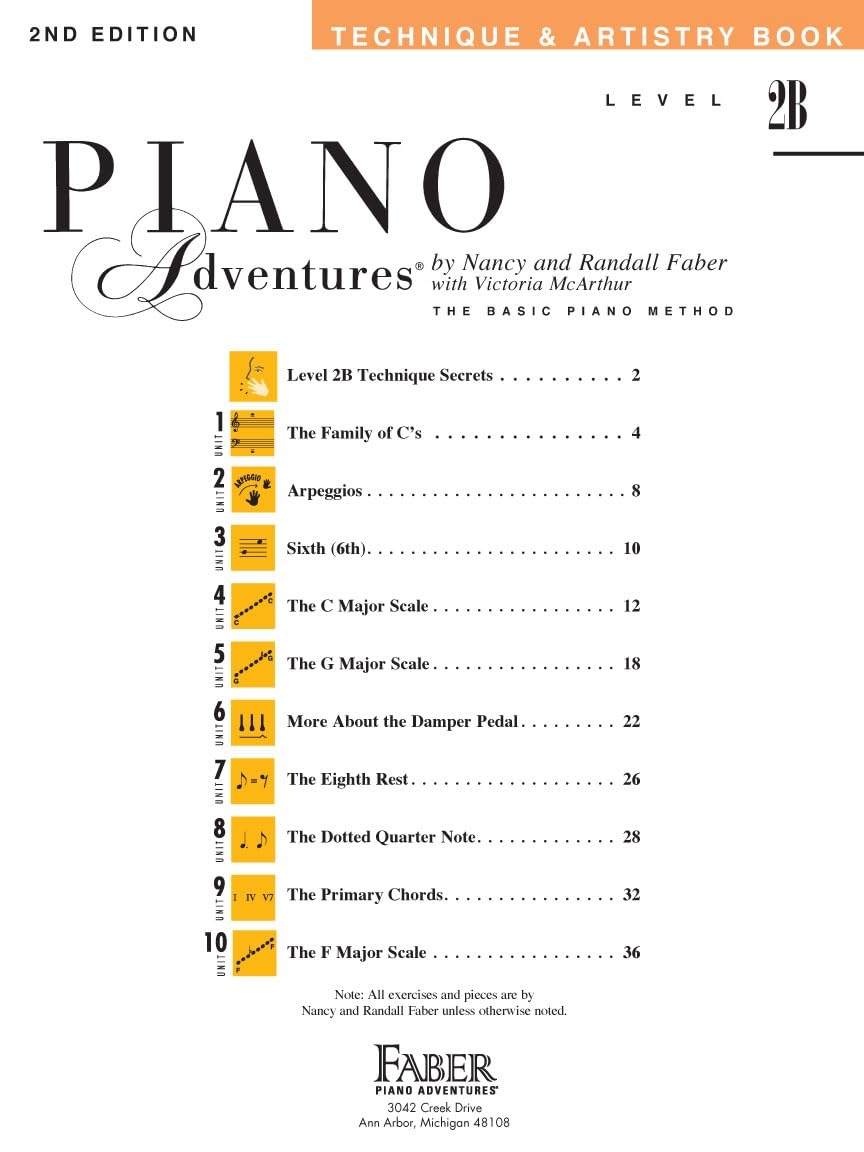 Piano Adventures - Technique & Artistry Book - Level 2B