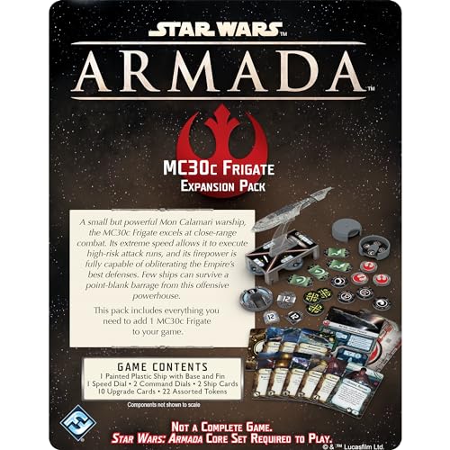 Fantasy Flight Games Star Wars Armada MC30c Frigate EXPANSION PACK | Miniatures Battle Game | Strategy Game for Adults and Teens | Ages 14+ | 2 Players | Avg. Playtime 2 Hours