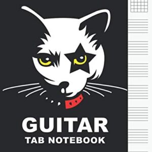 Guitar Tab Notebook: Large Blank Tablature Music Sheet Gift for Valentine's Day - I Love Cats and Electric Guitars