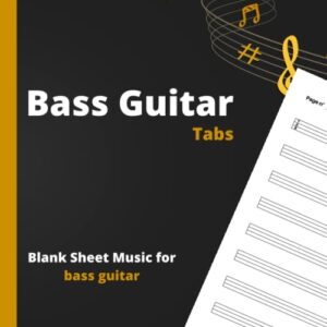 Bass Guitar Tabs: Blank Sheet music pages with Tab lines for 4 string bass