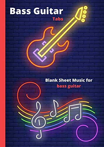 Bass Guitar Tabs: Blank Sheet music pages with Tab lines for 4 string bass