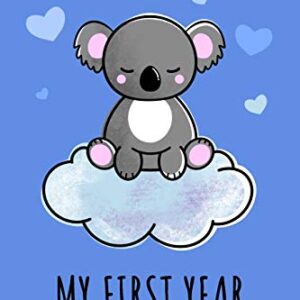 My First Year Baby Memory Book: Koala Bear Animal Kawaii - A Modern Memory Book for Baby Boy. Baby Memory Book to Fill In, Baby Journal for the First ... Shower / Baptism / Babyparty / Push Present