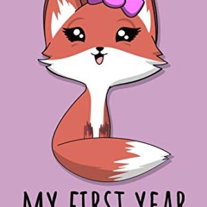 My First Year Baby Memory Book: Fox Vixen Animal Kawaii - A Modern Memory Book for Baby Girl. Baby Memory Book to Fill In, Baby Journal for the First ... Shower / Baptism / Babyparty / Push Present