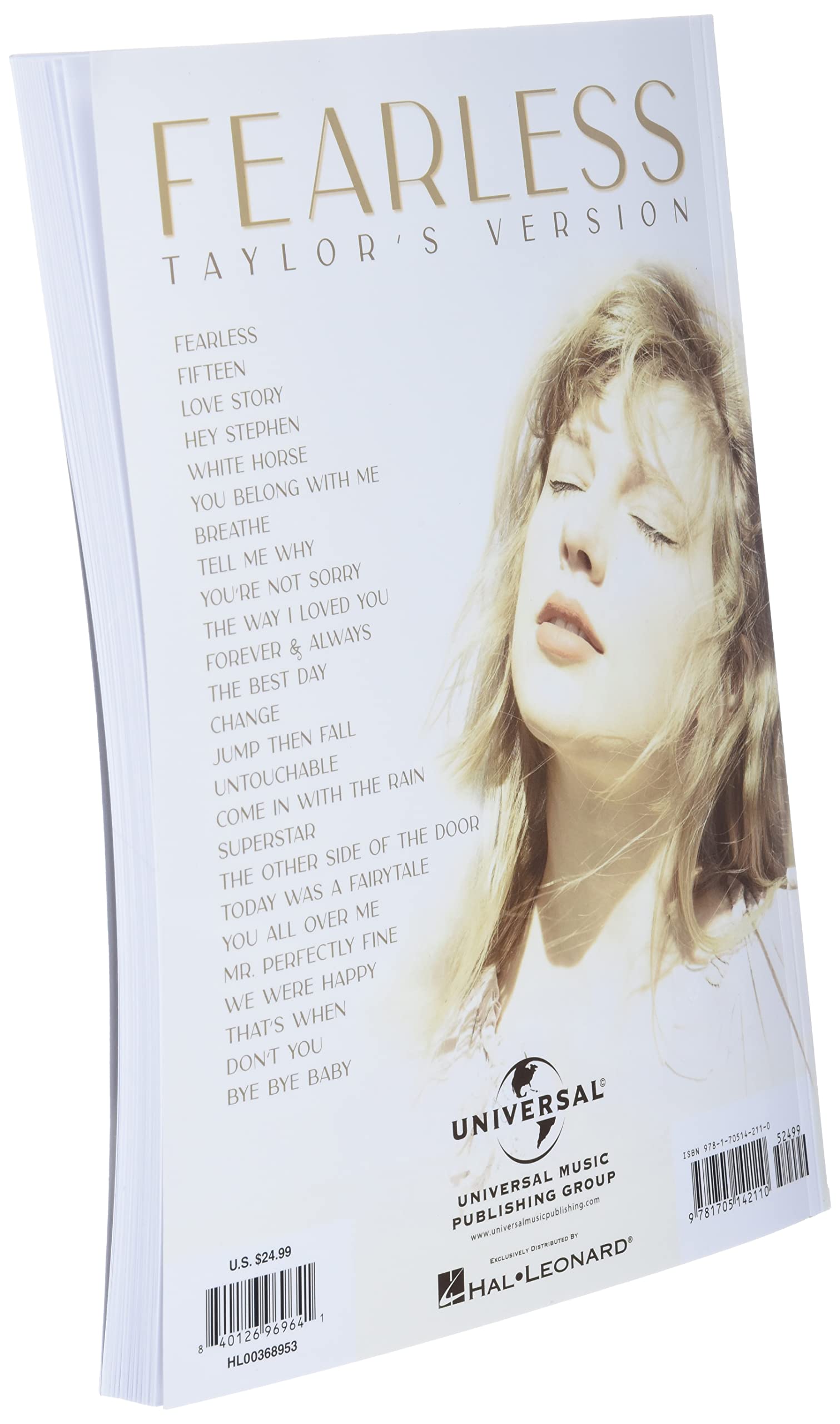 Taylor Swift - Fearless (Taylor's Version) Piano/Vocal/Guitar Songbook