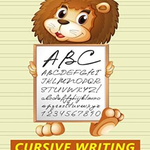 Cursive Writing Paper: Handwriting Practice Workbook for Kids - Lion (Blank Cursive Stationery)