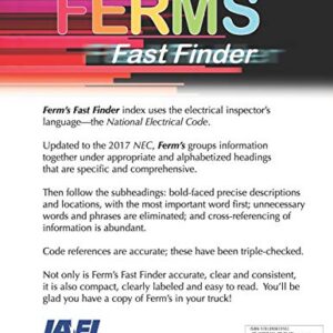 Ferm's Fast Finder Index 2017: Updated to the 2017 NEC