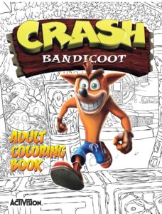 crash bandicoot adult coloring book