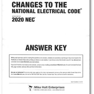 Mike Holt's Illustrated Guide to Changes to the National Electrical Code (textbook), 2020 NEC