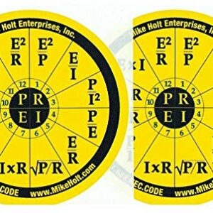 2020 Mike Holt's NEC Tabs (Color Coded) with 2 Ohm's Law Stickers and Electrical Equations Poster - 2020 Edition