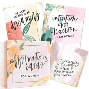 paper peony press affirmation cards for women: beautifully illustrated inspirational cards with positive affirmations to help with gratitude, mindfulness, daily encouragement and self care