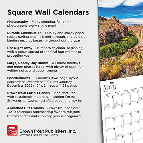 Maryland Wild & Scenic 2022 12 x 12 Inch Monthly Square Wall Calendar, USA United States of America Southeast State Nature