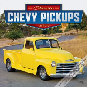 classic chevy pickups 2022 12 x 12 inch monthly square wall calendar with foil stamped cover, chevrolet motor truck