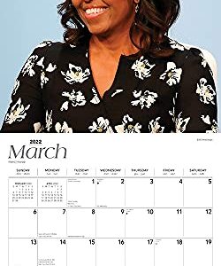 Michelle Obama 2022 12 x 12 Inch Monthly Square Wall Calendar, USA United States of America Famous Figure