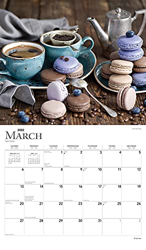 Kitchen 2022 14 x 12 Inch Monthly Deluxe Wall Calendar with Foil Stamped Cover, Cooking Home