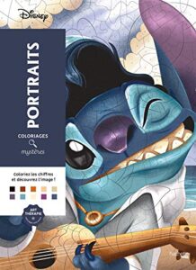 coloriages mystères disney - portraits (trompe l'oeil)