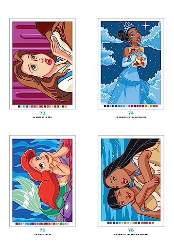 Coloriages mystères Disney - Princesses: Coloriez les chiffres et découvrez l'image