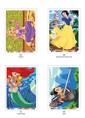 Coloriages mystères Disney - Princesses: Coloriez les chiffres et découvrez l'image