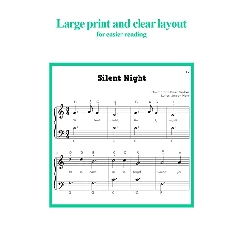 Christmas Carols for Piano. Beginner Christmas Sheet Music Book for Kids and Adults (+Free Audio)