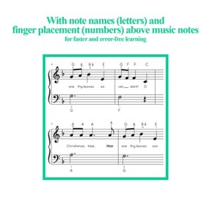 Christmas Carols for Piano. Beginner Christmas Sheet Music Book for Kids and Adults (+Free Audio)