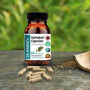 DR WAKDE'S Kantakari Capsules (Solanum xanthocarpum, 60 Veg Caps, Plant-Based Supplement, Ayurvedic Herb, All Natural, Vegan)