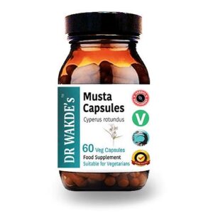 DR WAKDE'S Musta Capsules (Cyperus rotundus, 60 Veg Caps, Plant-Based Supplement, Ayurvedic Herb, All Natural, Vegan)