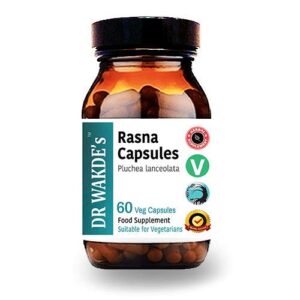 dr wakde's rasna capsules (pluchea lanceolata, 60 veg caps, plant-based supplement, ayurvedic herb, all natural, vegan)