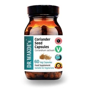 DR WAKDE'S Coriander Seed Capsules (60 Veg Caps, Plant-Based Supplement, Ayurvedic Herb, All Natural, Vegan)