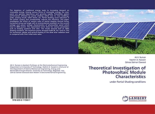 Theoretical Investigation of Photovoltaic Module Characteristics: under Partial Shading condilions