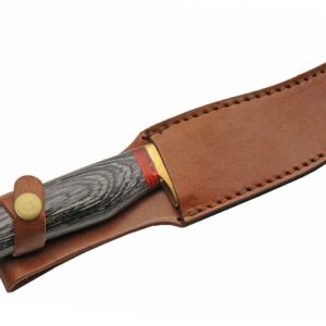 Smoked Mosaic Wood Handle Stainless Steel 10.25" Hunting Knife