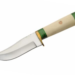 Green Mosaic Camel Bone 8.25" Stainless Steel Hunting Knife