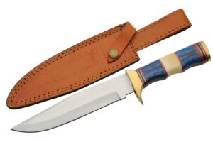 sailors delight wood & bone handle 12.5″ stainless steel hunting knife