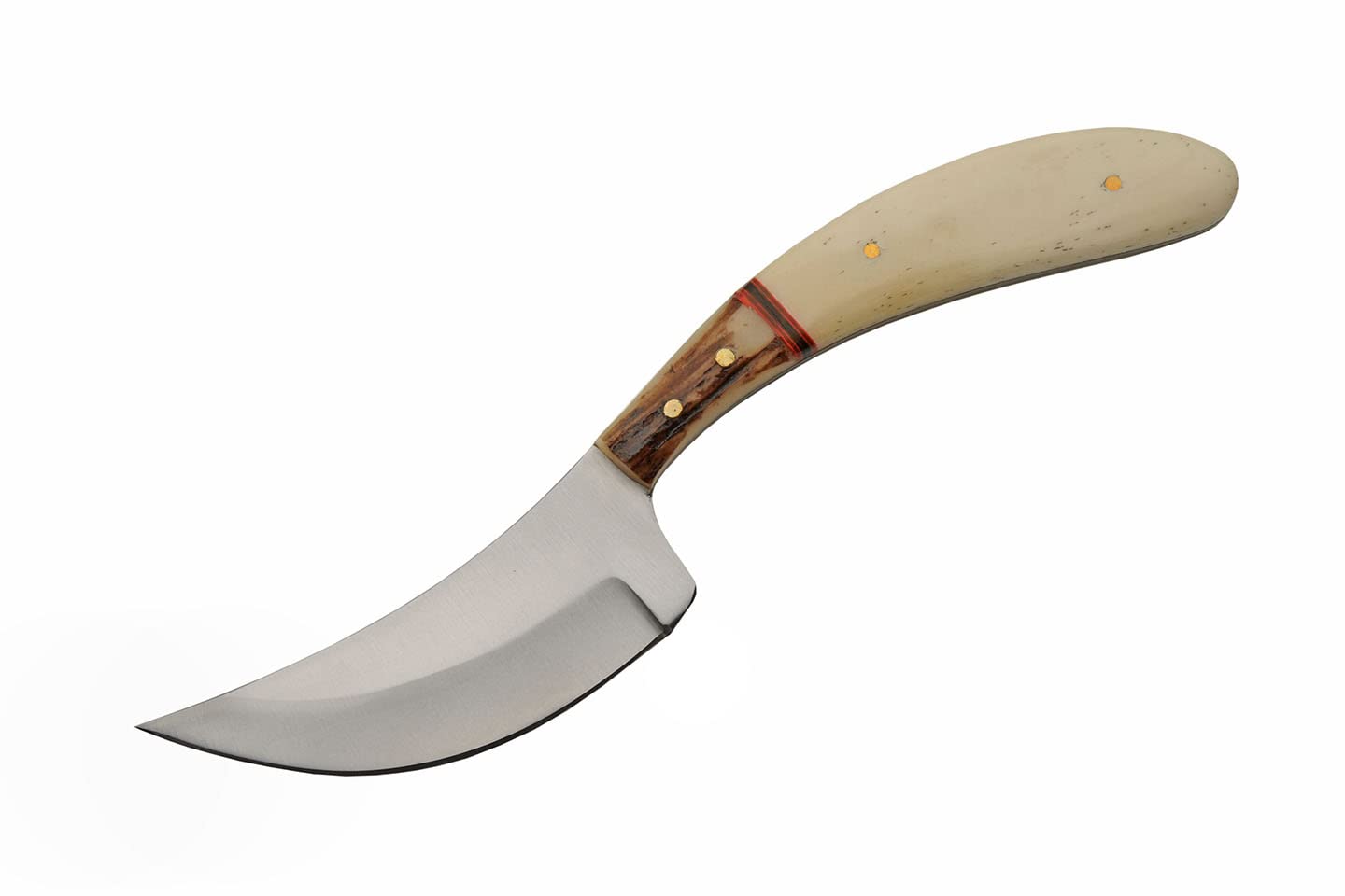 Curved Stainless Steel Blade Bone/Stag 8 inch Hunting Knife