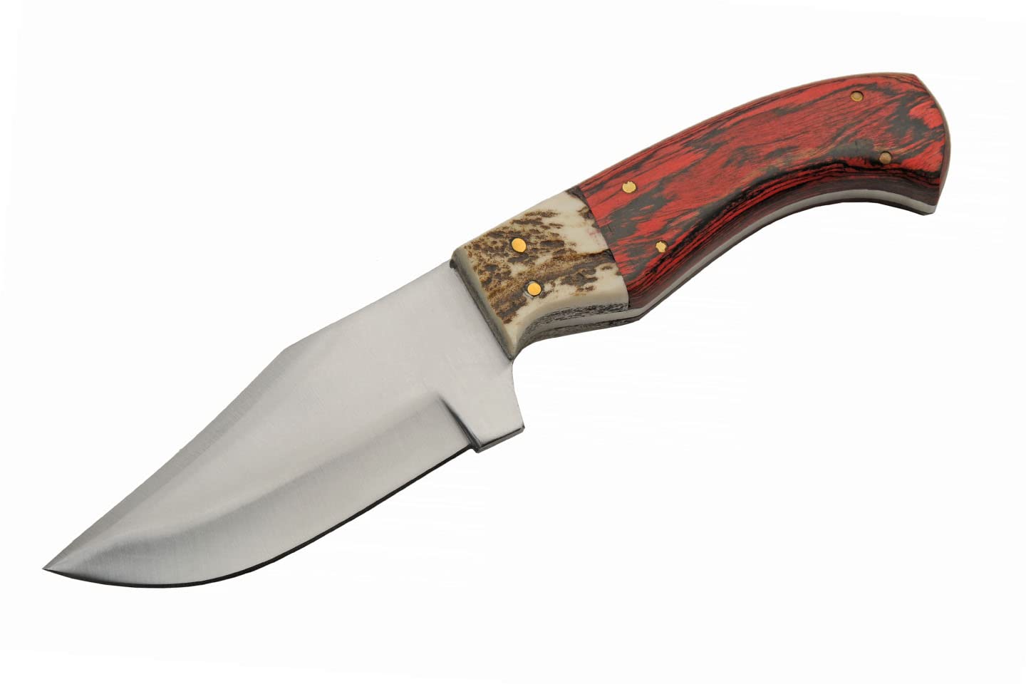 Redtail Stainless Steel Blade Wood Handle Stag Bolster 9 inch Hunting Knife