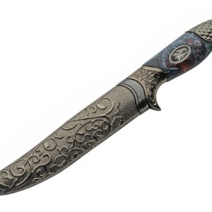 11" Roaring Dragon Stainless Steel Blade Metal Decorative Handle Edc Fantasy Hunting Knife