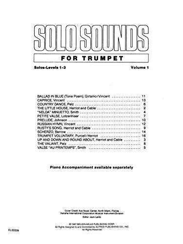 Solo Sounds for Trumpet, Vol 1: Levels 1-3 Solo Book