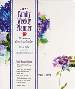 2023 hydrangeas family weekly planner (18-months, july 2022 - december 2023)