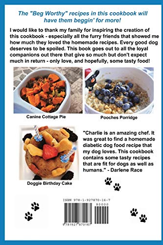 The Healthy Homemade Dog Food Cookbook: Over 60 "Beg-Worthy" Quick and Easy Dog Treat Recipes: Includes vegetarian, gluten-free and special occasion ... dog health and nutritional considerations