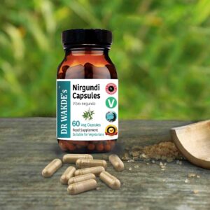 DR WAKDE'S Nirgundi Capsules (Vitex negundo, 60 Veg Caps, Plant-Based Supplement, Ayurvedic Herb, All Natural, Vegan)