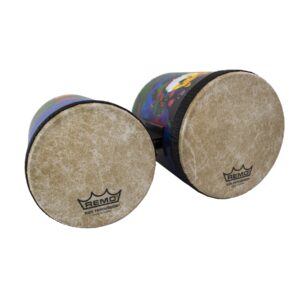 Remo KD-5400-01 Kids Percussion Bongo Drum - Fabric Rain Forest, 5"-6"