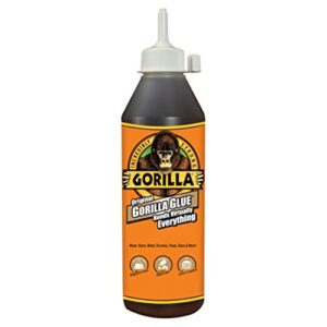 gorilla original gorilla glue, waterproof polyurethane glue, 18 ounce bottle, brown, (pack of 1)